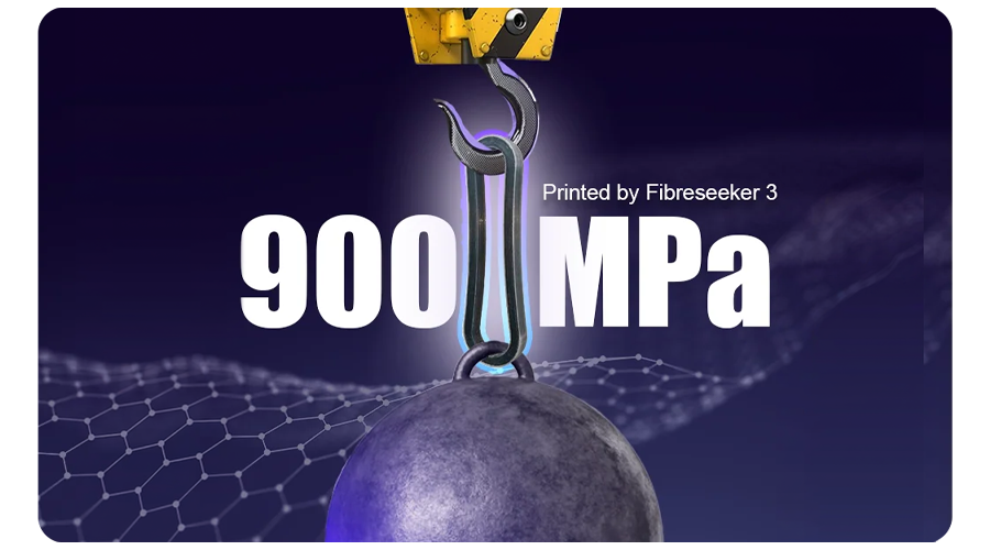 FibreSeeker 3 continuous carbon fibre component with tensile strength up to 900 MPa
