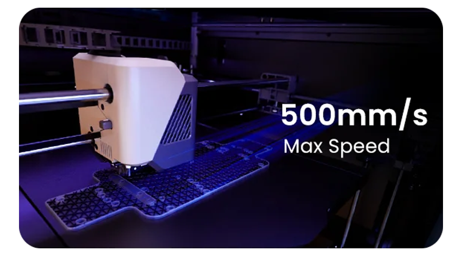 FibreSeeker 3 FFF printing speed up to 500 millimetres per second